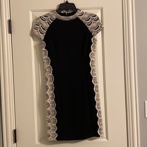 Black dress with lace detailing